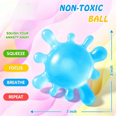 1 Pack Fidget Toys Stress Balls for Kids, Splat-Tastic Squishy Toy, Stress Splat Toy, Squishies Anxiety Stress Relief, Ice Squishy Stress Sensory Cube Malt Sugar Balls with Autism (Purple)