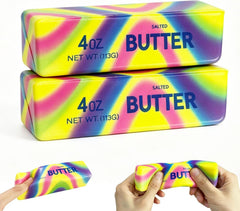 Slow Rising Squishy，Taba Squishy, Stress Balls，Party Favor Gift (Butter stick-2pcs)-0519 (Colorful-2pcs)