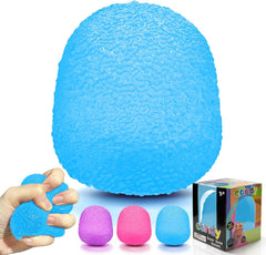 Squishies Squeeze Toys, Textured Stress Balls Gumdrop Fidget Toys for Kids and Adults, Sensory Toys Squeeze Balls for Stress Relief, Birthday Gift, Easter Basket Stuffers Party Favors (Blue)
