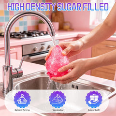 Dream Squishy Drop Stress Ball,Water Drop Fidget Stress Ball, Malt Sugar Balls Sensory for Relief Anxiety,Suitable As Birthday Gifts,, Or Rewards (Orange)