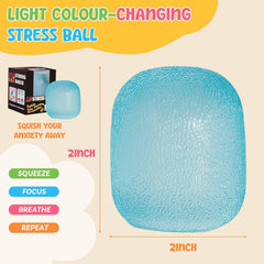 Fidget Toys Stress Balls for Kids & Adults - Changes Color in The Sun - Malt Sugar Squishy Fidget Toys - Slow Rise Gel Ball - Stretchy Squeeze Stress Relief Balls for Anxiety