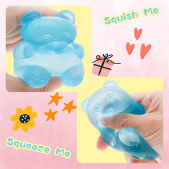 Gummy Bear Toy, Sugar Filled Squishy Toys for Kids Stress Relief - High Density Squeeze Balls for Students Calming - Fidget Squishy Toys for Anxiety Relief