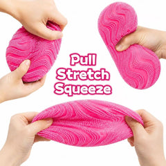 Fuzz Ball Squishy Stress Ball,Soft Fidget Squishy Fuzz Squeeze Ball for Adults,Anxiety Stress Relief Toys,Party Favors Gift for Adults (Pink Ball)