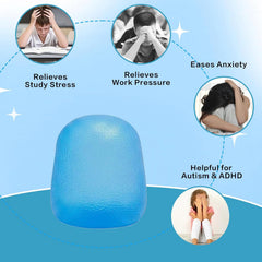 Soft Silicone Squishy Ball – Slow Rising Gumdrop Squeeze Toy for Kids Ages 3+ & Adults, Sensory Desk Toy for Home, Office & Everyday Play (Blue)