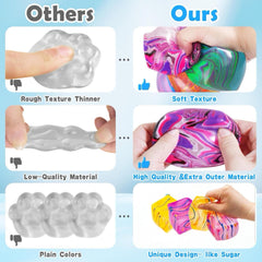 1 Pack Fidget Toys Squishy Stress Cube, Stress Balls for Kids Adults Squishies Stress Relief, Ice Sugar Sensory Toys for Kids with Autism, Fidgets for Classroom Prize Toys(Purple,1 Pack)