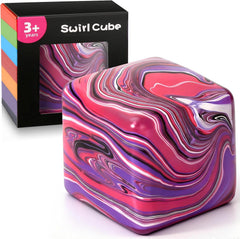 Fidget Toys Squishy Stress Cube, Swirl Stress Balls for Kids Adults Squishies Stress Relief, Ice Squishy Cube Sugar Balls, Sensory Toys for Kids with Autism, Fidgets for Classroom Prize Toys