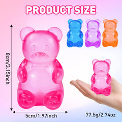 Gummy Bear Squishy, Stress Bear Taba Squishy, Taba Squishy Toys for Kids, Stress Balls Valentines Day Gifts Birthday Gifts Party Favors-Rosy