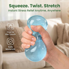 Coconut Oil Squishy, Coconut Oil Stress Ball – Super Soft, Handmade Slow Rising Fidget Squeeze Toy for Stress Relief, Squeeze the Stress Away (Blue+Pink)