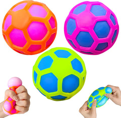 3PC Stress Balls for Adults and Kids,Squishy Squeeze Stress Fidget Balls with Replaceable Cover,Calming Fidgets for Adults,Ideal for Party Easter Basket Stuffers