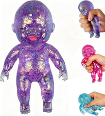 Baby Squishy Toys,Squishy Babies Glittery,Sugar Baby Squishy,Sugar Swaps Squishies Babies Sensory Fidget for Stress Relief,& Teens Adults, Party Favors Gifts
