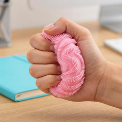 Fuzz Ball Squishy Stress Ball, Stress Fun Desk Fuzz Squeeze Ball, Plush Squeeze Ball for Desktop (Blue)