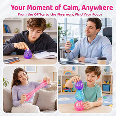 Squishy Drop Stress Balls for Girls & Kids, Glitter Pink Squeeze Stress Sugar Ball, Slow Rising Sugar Squishy Toys, Sensory Fidget Toy for Anxiety Relief, Party Favors and Birthday Gifts