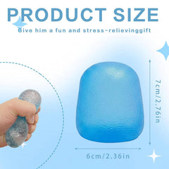 Soft Silicone Squishy Ball – Slow Rising Gumdrop Squeeze Toy for Kids Ages 3+ & Adults, Sensory Desk Toy for Home, Office & Everyday Play (Blue)
