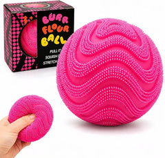 Fuzz Ball Squishy Stress Ball,Soft Fidget Squishy Fuzz Squeeze Ball for Adults,Anxiety Stress Relief Toys,Party Favors Gift for Adults (Pink Ball)