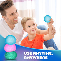 3pc Stress Balls for Adults, Squishy Ball Sensory Textured Memory Gel Fidget Toys for Kids/Adults Hand Exercises, Valentines Day Party Favors Anxiety Relief Squeeze Ball(1.80“)