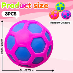 3PC Stress Balls for Adults and Kids,Squishy Squeeze Stress Fidget Balls with Replaceable Cover,Calming Fidgets for Adults,Ideal for Party Easter Basket Stuffers