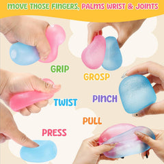Fidget Toys Stress Balls for Kids & Adults - Changes Color in The Sun - Malt Sugar Squishy Fidget Toys - Slow Rise Gel Ball - Stretchy Squeeze Stress Relief Balls for Anxiety
