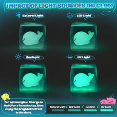 Squishy Fidget Toys Stress Cube, 3 Pack Mini Glow in The Dark Ice Cube, High Density Malt Sugar Filled Squeeze Square for Kids Adults, Quiet Fidgets for Classroom Student, Anxiety Relief Item