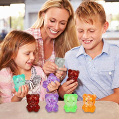 12pcs Glitter Bear Stress Balls,Slow Rising Squishy Toys for Kids Boys Girls Stress Relief,Classroom Prizes,Party Favors