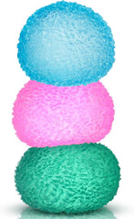 3pc Stress Balls for Adults, Squishy Ball Sensory Textured Memory Gel Fidget Toys for Kids/Adults Hand Exercises, Valentines Day Party Favors Anxiety Relief Squeeze Ball(1.80“)