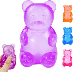 Gummy Bear Squishy, Stress Bear Taba Squishy, Taba Squishy Toys for Kids, Stress Balls Valentines Day Gifts Birthday Gifts Party Favors-Purple