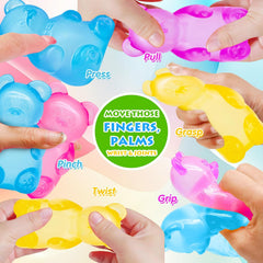 Fidget Toys Gummy Bear , Stress Cube Squishies Anxiety Stress Relief, Ice Squishy Stress Cube-Drop Malt Sugar Balls, Sensory Ball for Kids with Autism (Purple, 1)