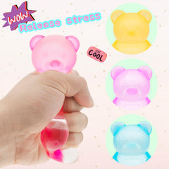 Gummy Bear Toy, Sugar Filled Squishy Toys for Kids Stress Relief - High Density Squeeze Balls for Students Calming - Ultra-Soft Decompression Venting Toys