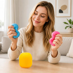 Gum Drop Squeeze Color Changing Squishy, Slow Stress Balls Fidget Sensory Toys for Adults,Gum Drop Shape (Blue)