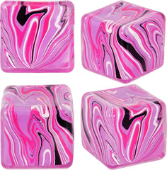 Squishy Fidget Toys Stress Cube, 1.97"*1.97" Stress Balls for Kids Adults Stress Relief, Ice Squishy Cube Sugar Balls, Sensory Toys for Kids with Autism an danxiety Disorder(Pink)