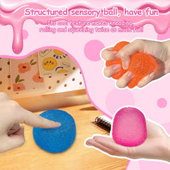 Stress Balls-Gumdrop Squishy Stress for Kids and Adults, Super Solid Squeeze Ball, Sensory for Stress Relief, Birthday, Easter Basket Stuffers and Party Favors(Pink)