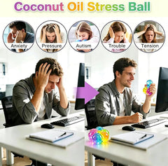 Pink Coconut Oil Squishy for Kids & Adult, Slow Rising Coconut Oil Stress Ball, Soft Non-Sticky Fidget Toys for Improving Focus Stress Relief, Sensory Squeeze Toys for Office Travel Classroom Prizes