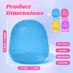 4PCS Gumdrop Squishy Toys Mini, Sweet Gel Candy Stress Ball, Sensory Squeeze Toy Set , Soft Hand Fidgets for Anxiety Relief, Birthday Goodie Bag Fillers for Teens & Adults