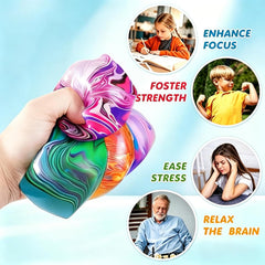 1 Pack Fidget Toys Squishy Stress Cube, Stress Balls for Kids Adults Squishies Stress Relief, Ice Sugar Sensory Toys for Kids with Autism, Fidgets for Classroom Prize Toys(Purple,1 Pack)
