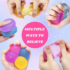 4PCS Gumdrop Squishy Toys Mini, Sweet Gel Candy Stress Ball, Sensory Squeeze Toy Set , Soft Hand Fidgets for Anxiety Relief, Birthday Goodie Bag Fillers for Teens & Adults