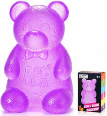 Gummy Bear Squishy, Sensory Fidget Toy Toys for Anxiety Stress Relief,Squishies Sensory Toy for Adults Kids Teens,Purple Stress Ball for Classroom Prize, Birthday Gifts Party Favors