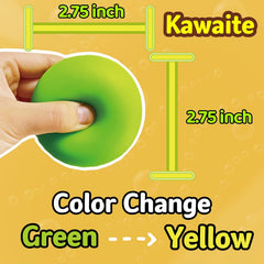 Squishy Stress Balls for Kids and Adults (1 Pack) Stretchy Dough Ball Squeeze Fidget Toy, Funny and Soft Change Color Squeeze Ball, Squish Balls, Ideal for Anxiety Relief, Autism, ADHD (Green)