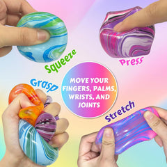 4 Pcs Stress Cube Squishies Fidget Toys, Ice Cube Shape Squeeze Toys, Slow Rise Stress Balls Sensory Toy for Kids Adults with Autism, Stress Relief Classroom Prize, Easter Basket Stuffers