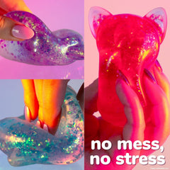 Original Squishmallows™ SLIMYGLOOP Pink Gelli Gels™, Slow Rising Sensory Squeeze Toy with Glitter, Gel Filled Fidget Toys
